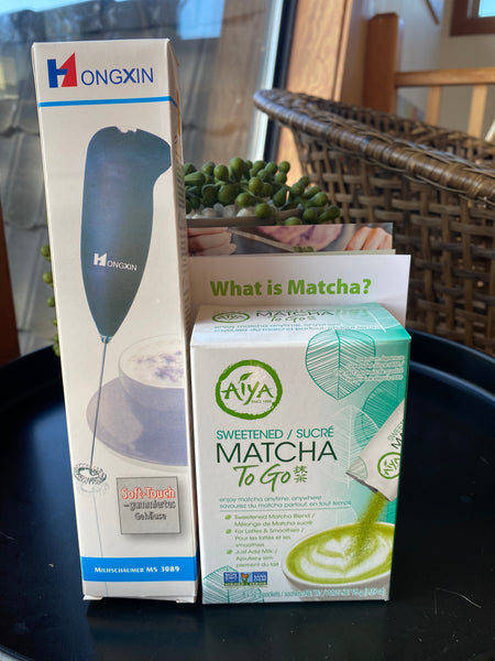 Aiya Sweetened Matcha-To-Go Travel Kit