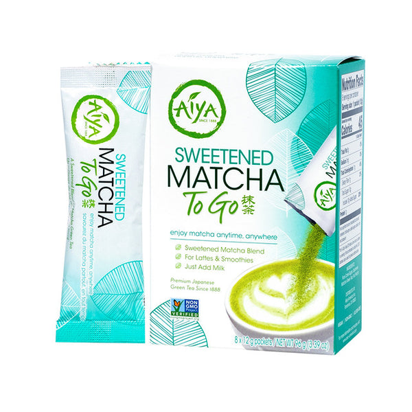 Aiya Sweetened Matcha To Go (Single Serving Packets)