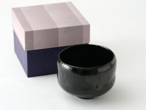 Hand crafted Kuro-Raku Matcha Bowl